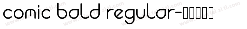 comic bald regular字体转换